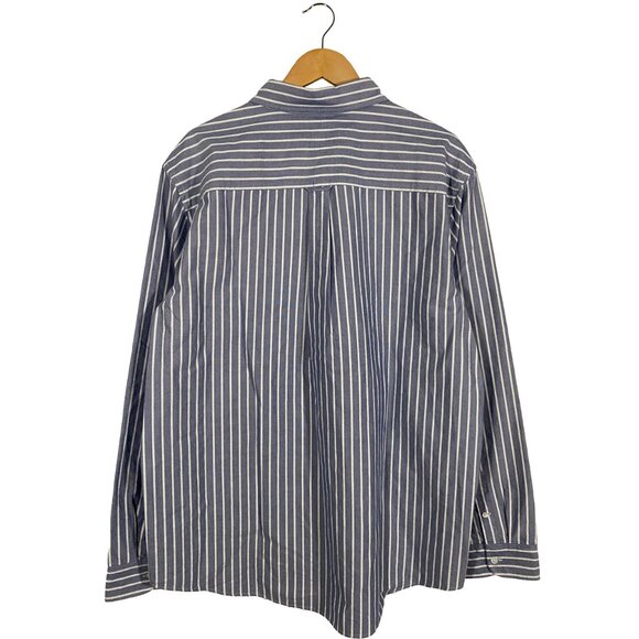 NWT Octobers Very Own Vertical Stripe LS Monogram Logo Woven Shirt mens size XXL - Picture 2 of 9